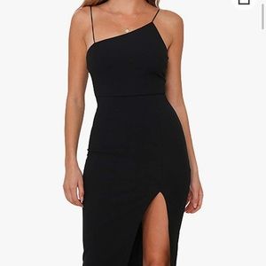 JUST QUELLA Sexy Backless Black Party Dress 0-2